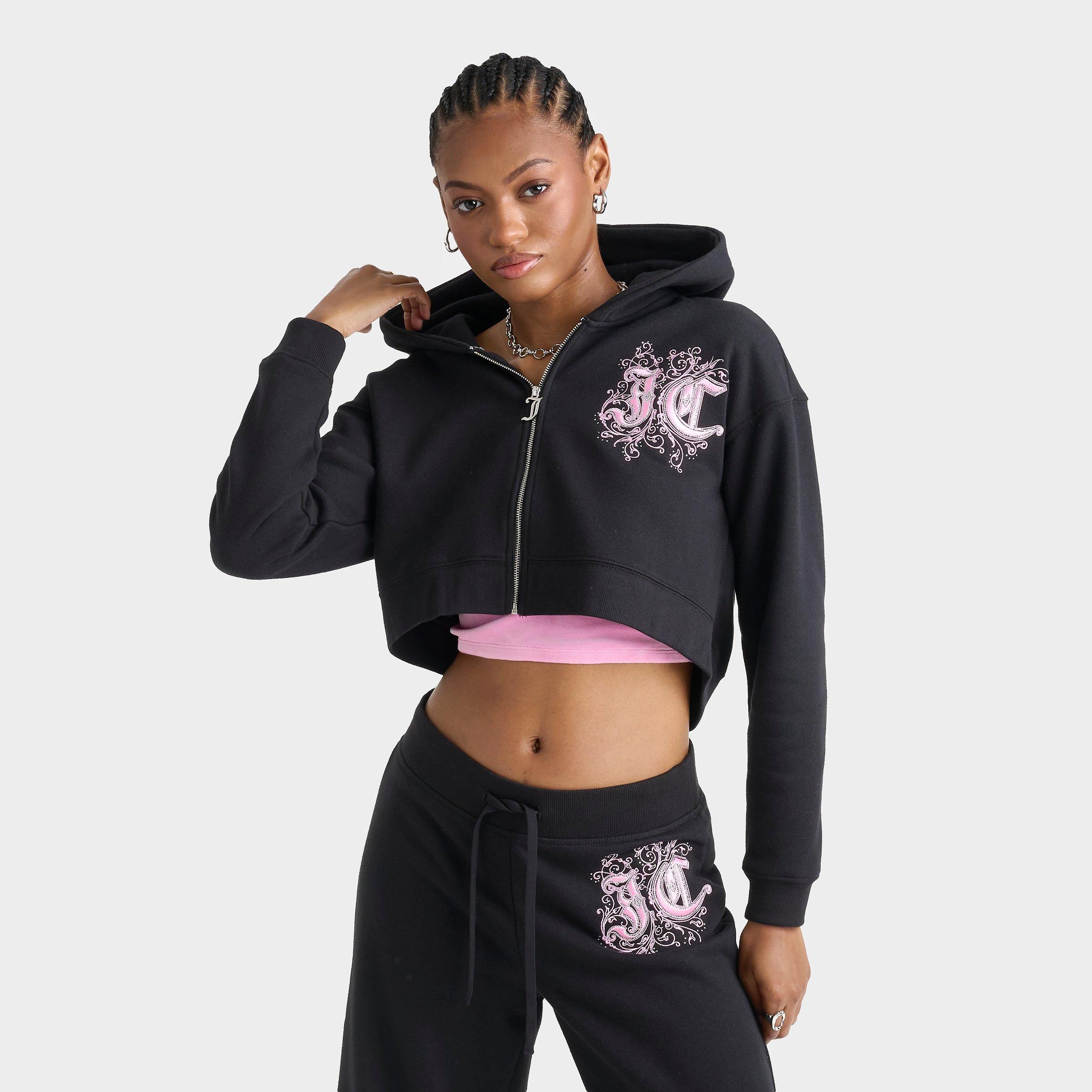 Women's Juicy Couture Ren Cropped Full-Zip Hoodie | Finish Line