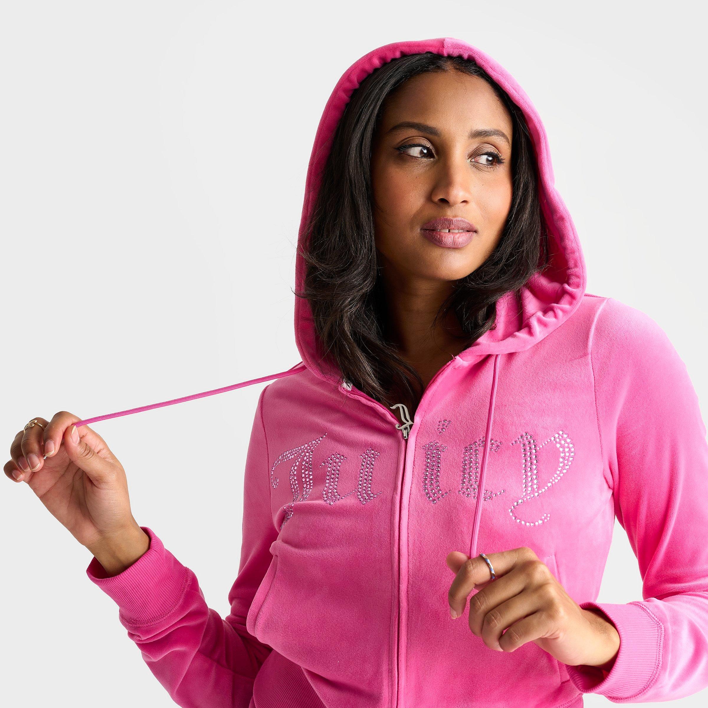 Women's Juicy Couture Bling Front Hoodie | Finish Line