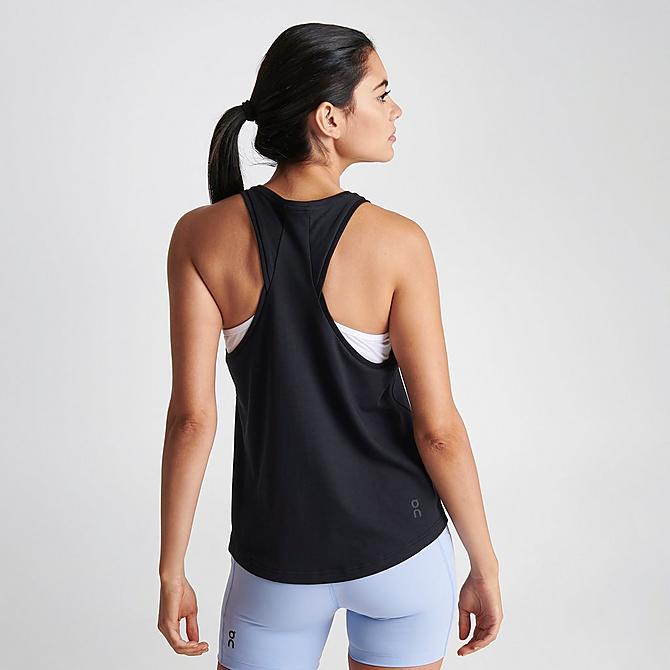 Back Right view of Women's On Running Focus Tank Top in Black Click to zoom