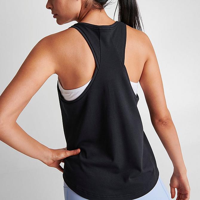 On Model 5 view of Women's On Running Focus Tank Top in Black Click to zoom