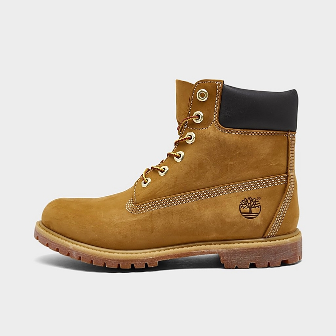 Right view of Men's Timberland 6 Inch Premium Waterproof Boots in Wheat Click to zoom