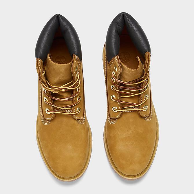 Back view of Men's Timberland 6 Inch Premium Waterproof Boots in Wheat Click to zoom