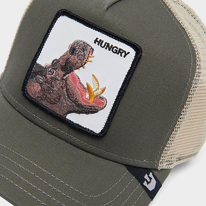 Back view of Goorin Bros. Hippo Hooray Trucker Hat in Olive Click to zoom
