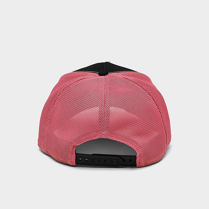 Front view of Goorin Bros. Flamingoals Trucker Hat in Black/Pink/Blue Click to zoom