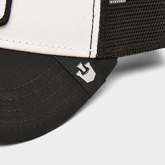 Bottom view of Goorin Bros. Alpha Dog Trucker Hat in White/Black Click to zoom