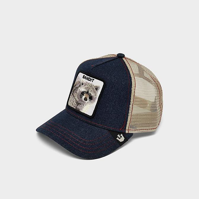 Right view of Goorin Bros. The Bandit Trucker Hat in Navy Click to zoom
