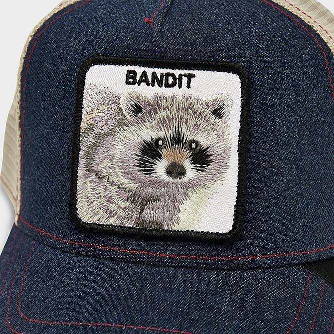 Left view of Goorin Bros. The Bandit Trucker Hat in Navy Click to zoom