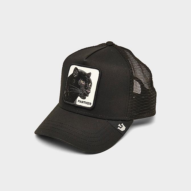 Right view of Goorin Bros. The Panther Trucker Hat in Black Click to zoom