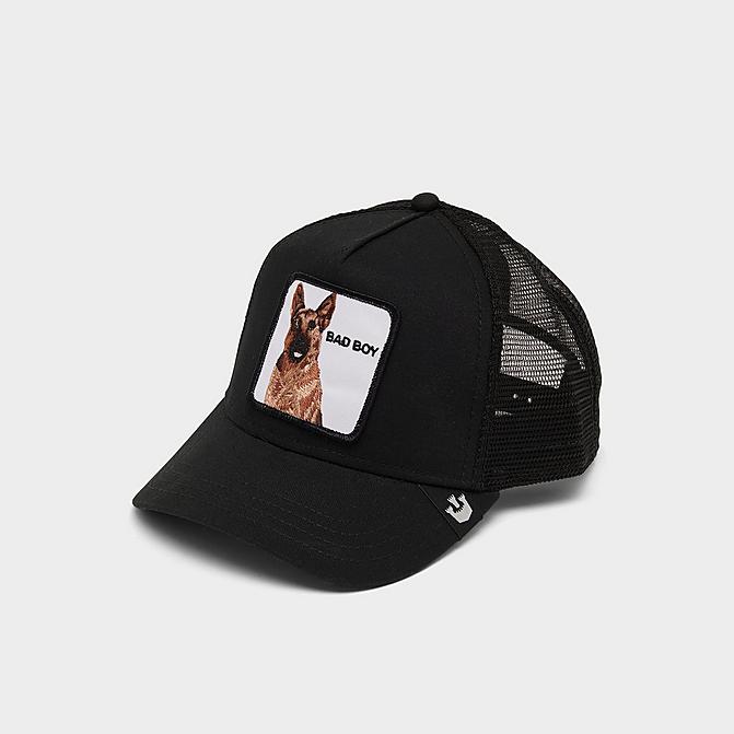 Right view of Goorin Bros. The Bad Boy Trucker Hat in Black Click to zoom