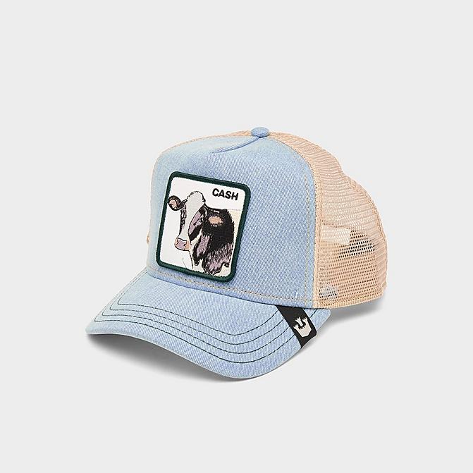 Right view of Goorin Bros. The Cash Cow Trucker Hat in Blue Click to zoom