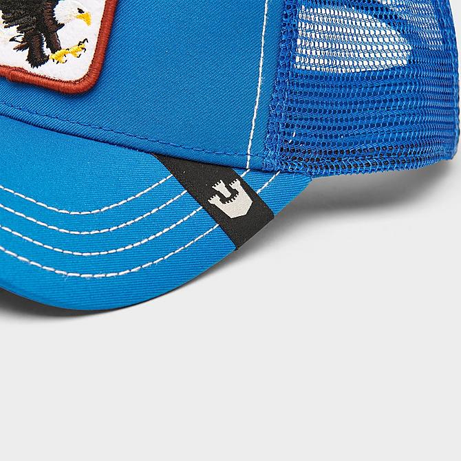 Back view of Goorin Bros. The Freedom Eagle Trucker Hat in Blue Click to zoom