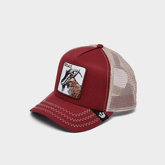 Right view of Goorin Bros. The GOAT Trucker Hat in Red Click to zoom