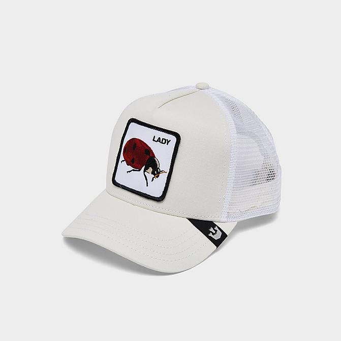 Right view of Goorin Bros. The Ladybug Trucker Hat in Ivory Click to zoom