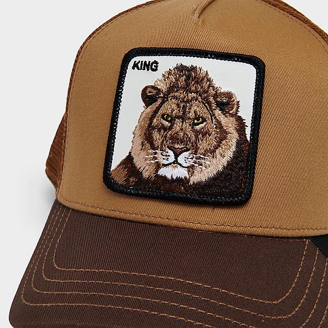 Left view of Goorin Bros. The King Lion Trucker Hat in Whiskey Click to zoom
