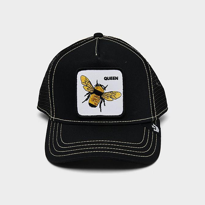 Three Quarter view of Goorin Bros. The Queen Bee Trucker Hat in Black Click to zoom