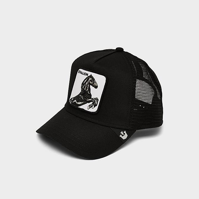 Right view of Goorin Bros. The Stallion Trucker Hat in Black Click to zoom