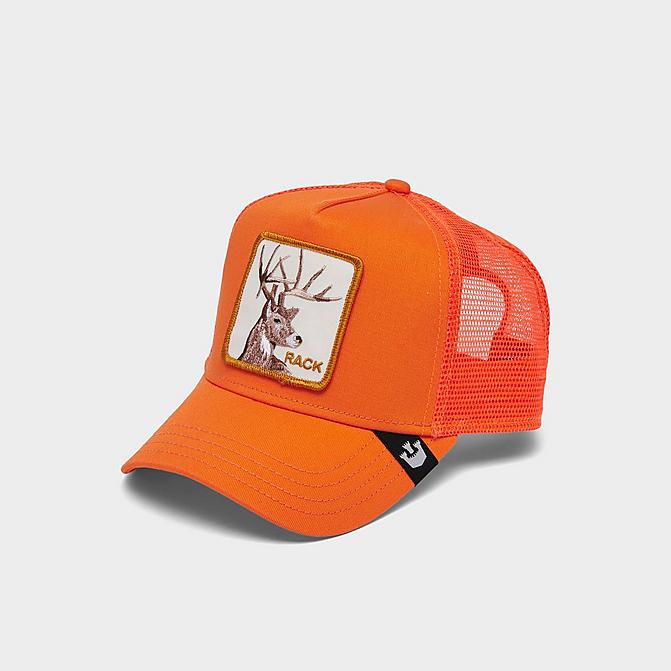 Right view of Goorin Bros. The Deer Rack Trucker Hat in Orange Click to zoom