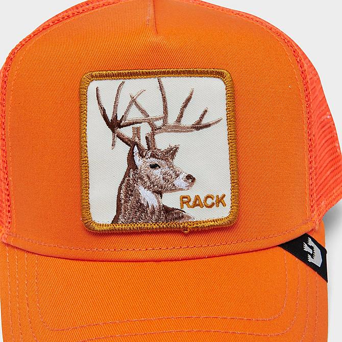 Left view of Goorin Bros. The Deer Rack Trucker Hat in Orange Click to zoom