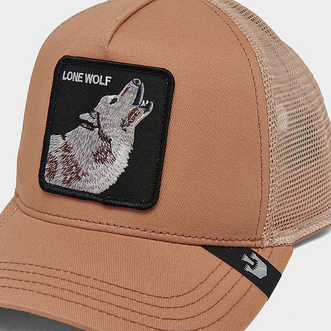Back view of Goorin Bros. Lone Wolf Trucker Hat in Mauve Click to zoom