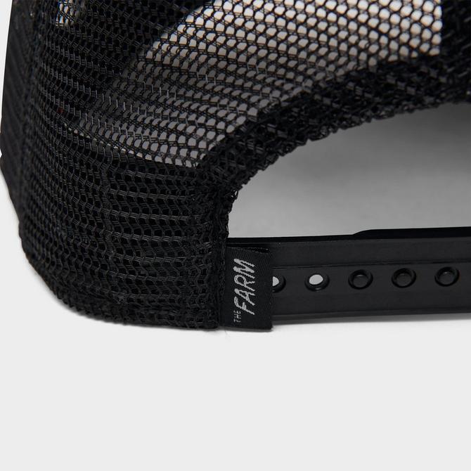 Bottom view of Goorin Bros. Black Mamba Trucker Hat in Black Click to zoom