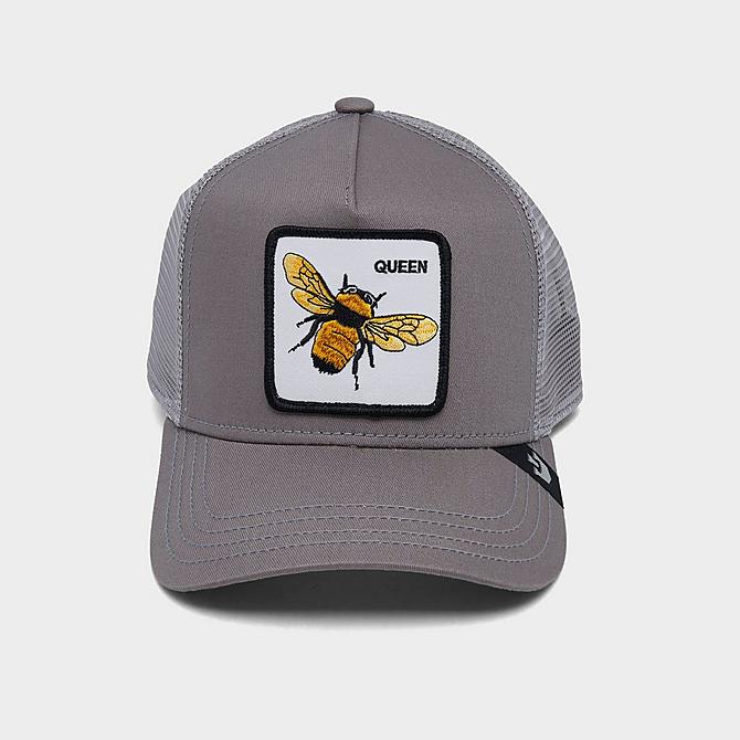 Front view of Goorin Bros. The Queen Bee Trucker Hat in Grey Click to zoom