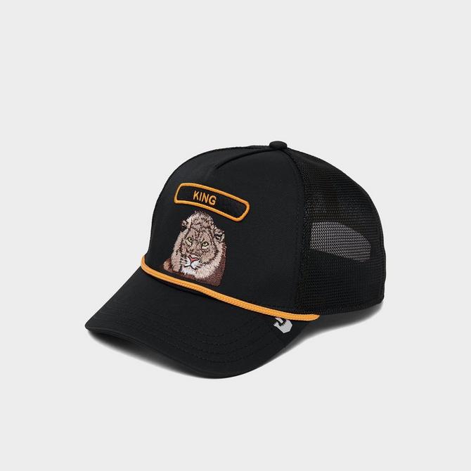 Front view of Goorin Bros. GB2 King Trucker Hat in Black Click to zoom