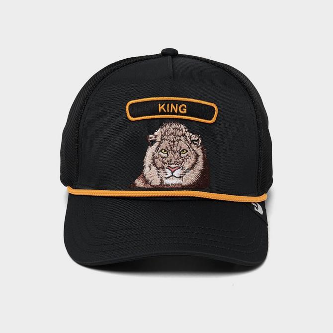 Left view of Goorin Bros. GB2 King Trucker Hat in Black Click to zoom