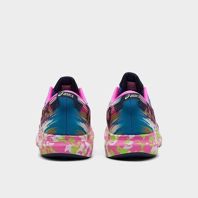 Left view of Women's Asics Noosa Tri 13 Running Shoes in Digital Aqua/Hot Pink Click to zoom