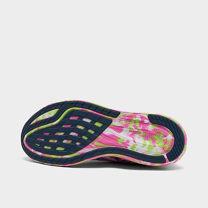 Bottom view of Women's Asics Noosa Tri 13 Running Shoes in Digital Aqua/Hot Pink Click to zoom