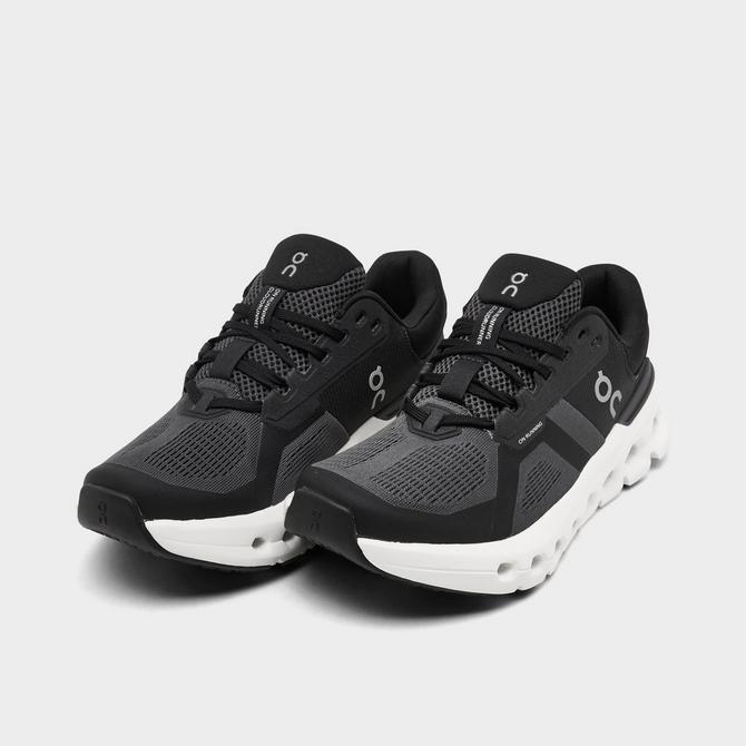 Three Quarter view of Women's On Cloudrunner 2 Running Shoes in Eclipse/Black Click to zoom