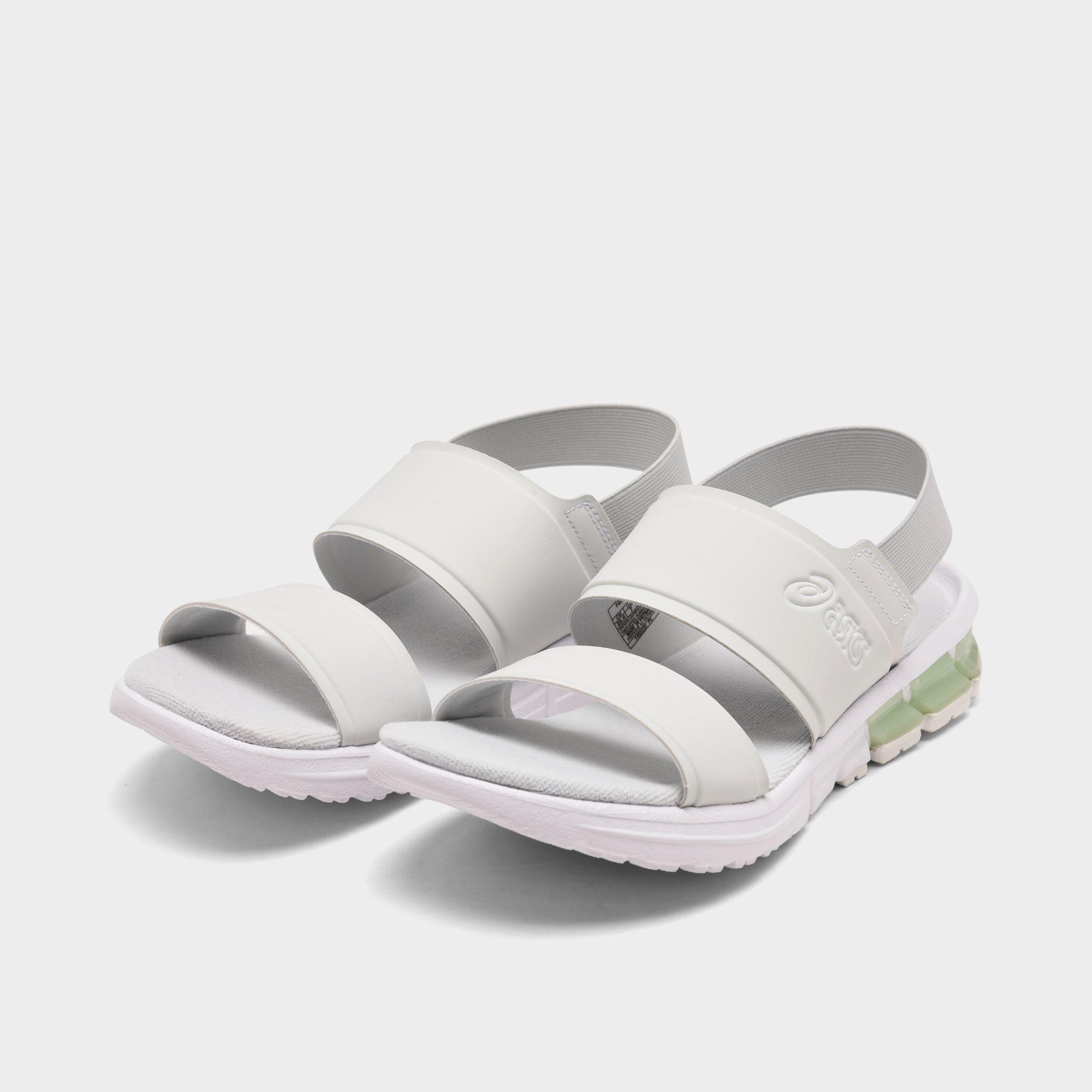 white athletic sandals