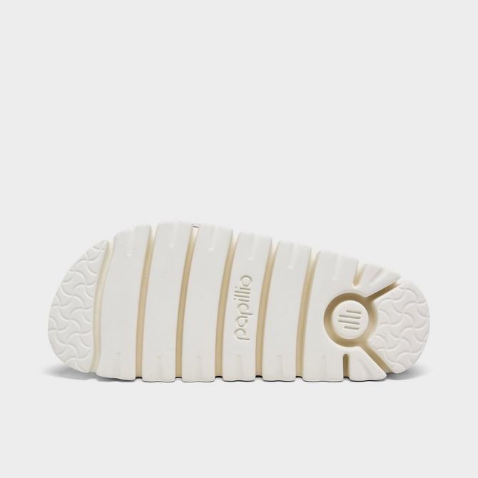 Bottom view of Women's Birkenstock Arizona Chunky Birko-Flor Platform Sandals in Warm Sand Click to zoom