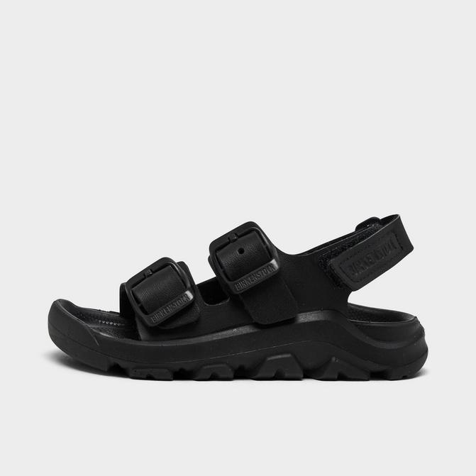Right view of Kids' Toddler Birkenstock Mogami Birko-Flor Sandals in Black Click to zoom