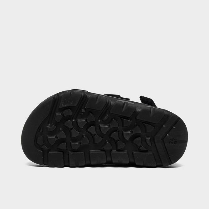 Bottom view of Kids' Toddler Birkenstock Mogami Birko-Flor Sandals in Black Click to zoom