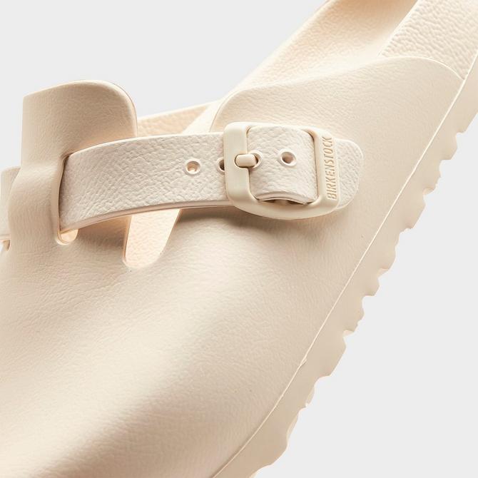 Front view of Women's Birkenstock Boston Essentials EVA Clogs in Eggshell Click to zoom