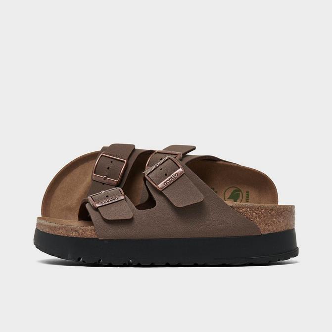 Right view of Women’s Birkenstock Arizona Flex Birko-Flor Platform Sandals in Mocha Click to zoom
