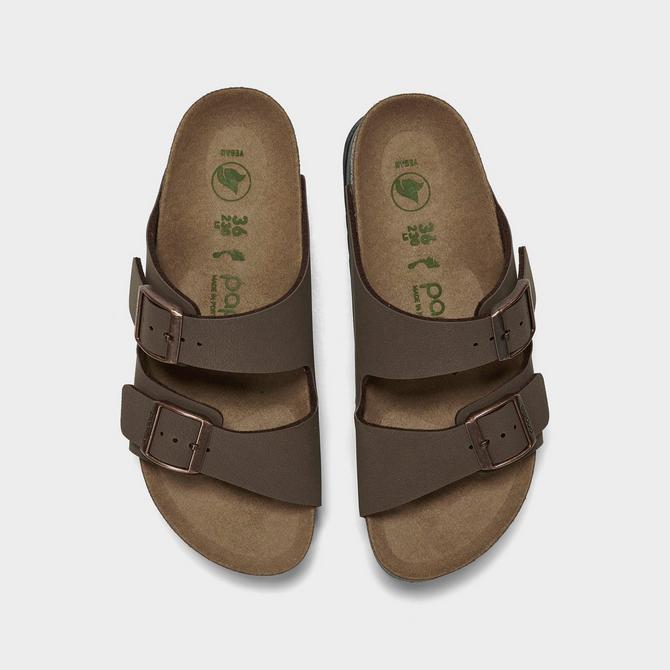 Back view of Women’s Birkenstock Arizona Flex Birko-Flor Platform Sandals in Mocha Click to zoom