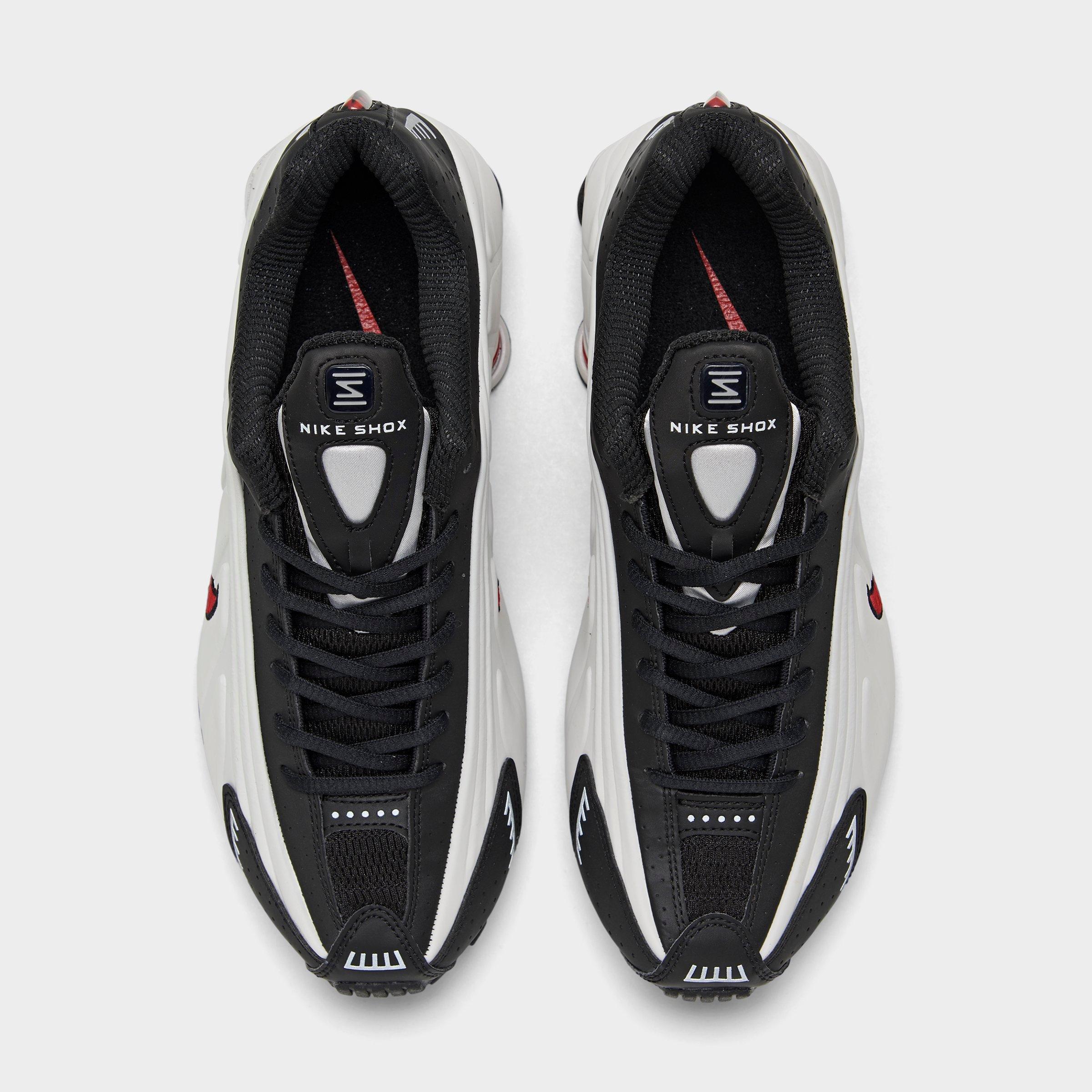 nike shox r4 platinum tint university red black