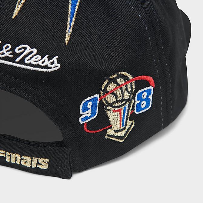 Back view of Mitchell & Ness Chicago Bulls NBA '98 Finals Adjustable Strapback Hat in Black/Multi Click to zoom