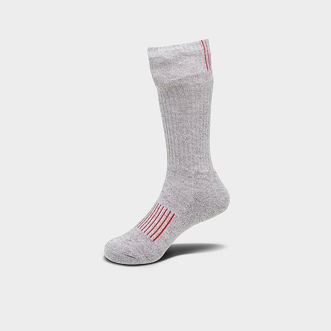 Back view of Little Kids' Sof Sole Crew Socks (3-Pack) in White/Grey/Black Click to zoom