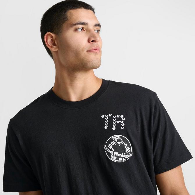 Mens black true religion fashion t shirt