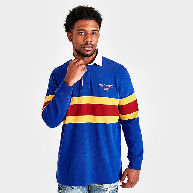 Men's Polo Ralph Lauren Polo Sport Long-Sleeve Rugby Shirt| Finish Line polo ralph lauren long sleeve sport
