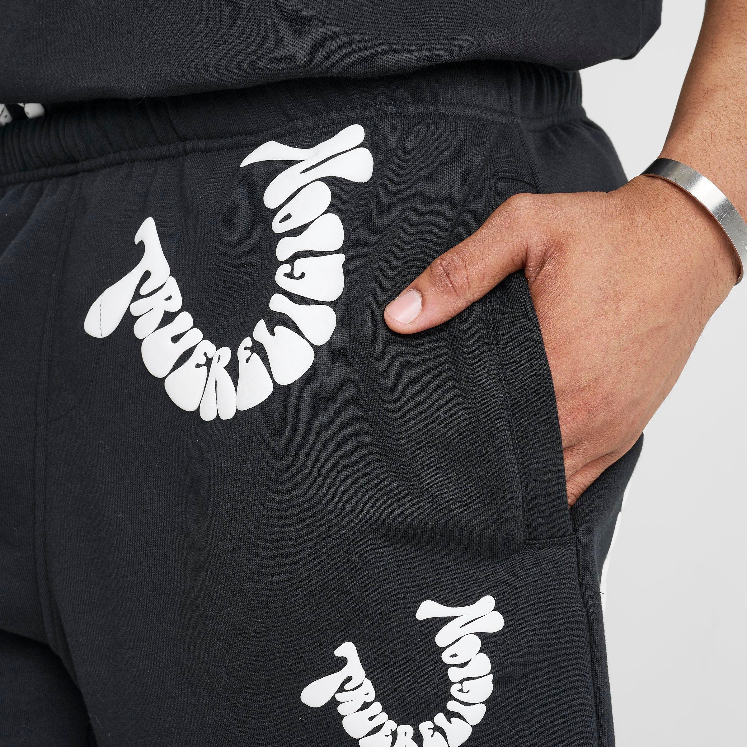 Men's True Religion Warped Logo Fleece Shorts