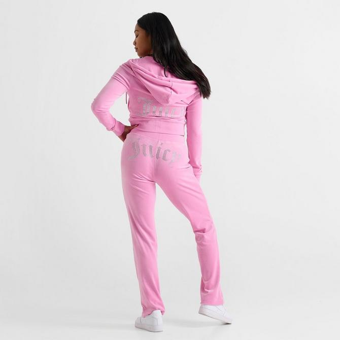 Women's Juicy Couture OG Big Bling Velour Zip-Up Hoodie
