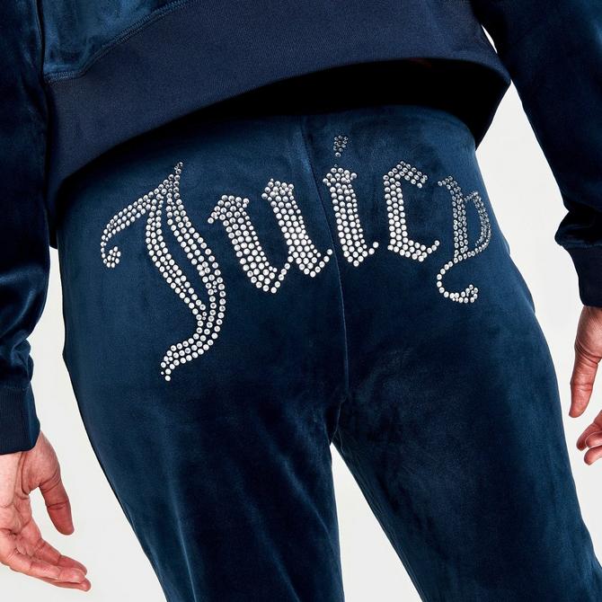 JUICY COUTURE, Girls Diamante Velour Bootcut Joggers