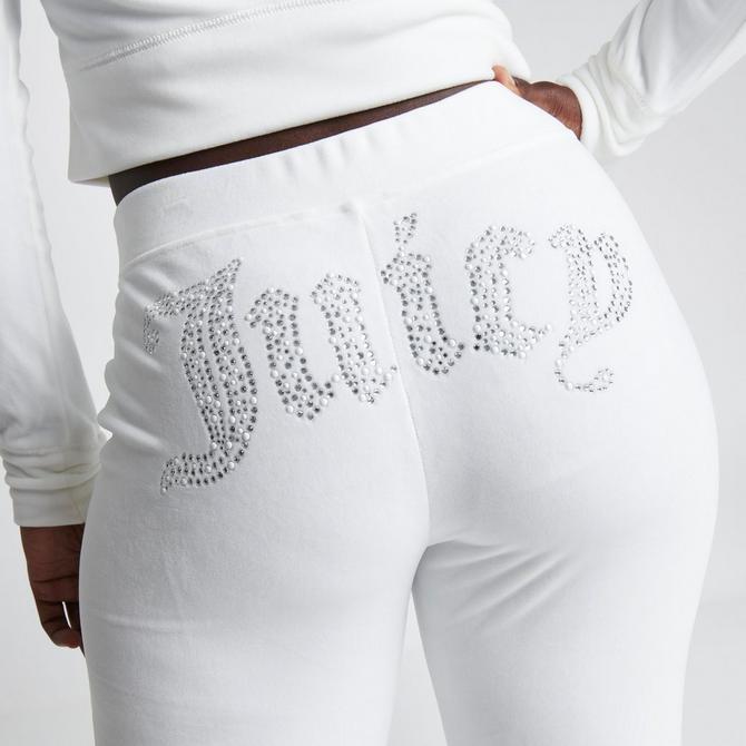 Pearly Big Bling Velour Track Pants