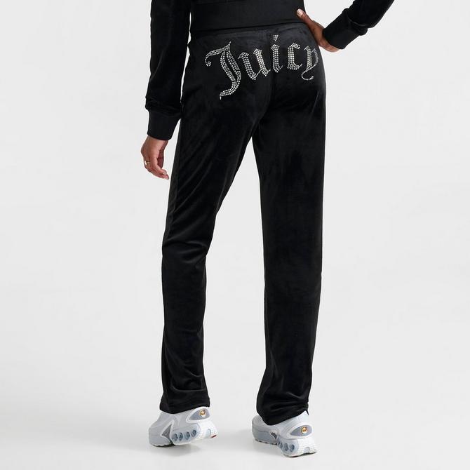 Women's Juicy Couture OG Big Bling Velour Track Pants| Finish Line