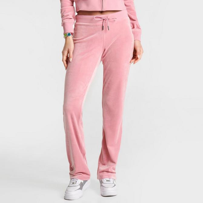 Pink velour cheap tracksuit bottoms