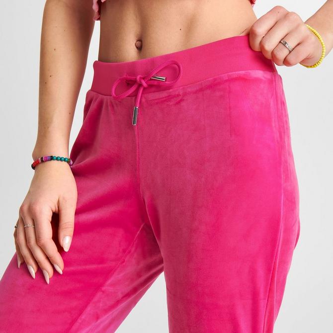 Juicy Couture Women's OG Big Bling Velour Track Pants / Liquorice