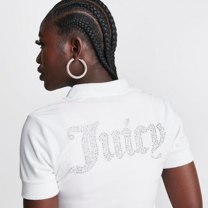 Juicy Couture Short Sleeve Zip-Front Bling Back Jacket - Macy's